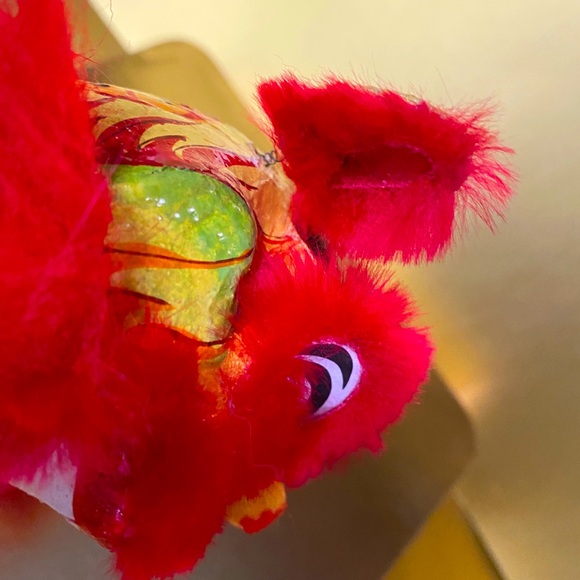 CHINESE DANCING LION DRUM NEW YEAR FESTIVAL FOO DOG STATUE BOBBLE STATUE 6” - Picture 7 of 12